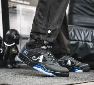 Jordan Retro 5  Black and Blue