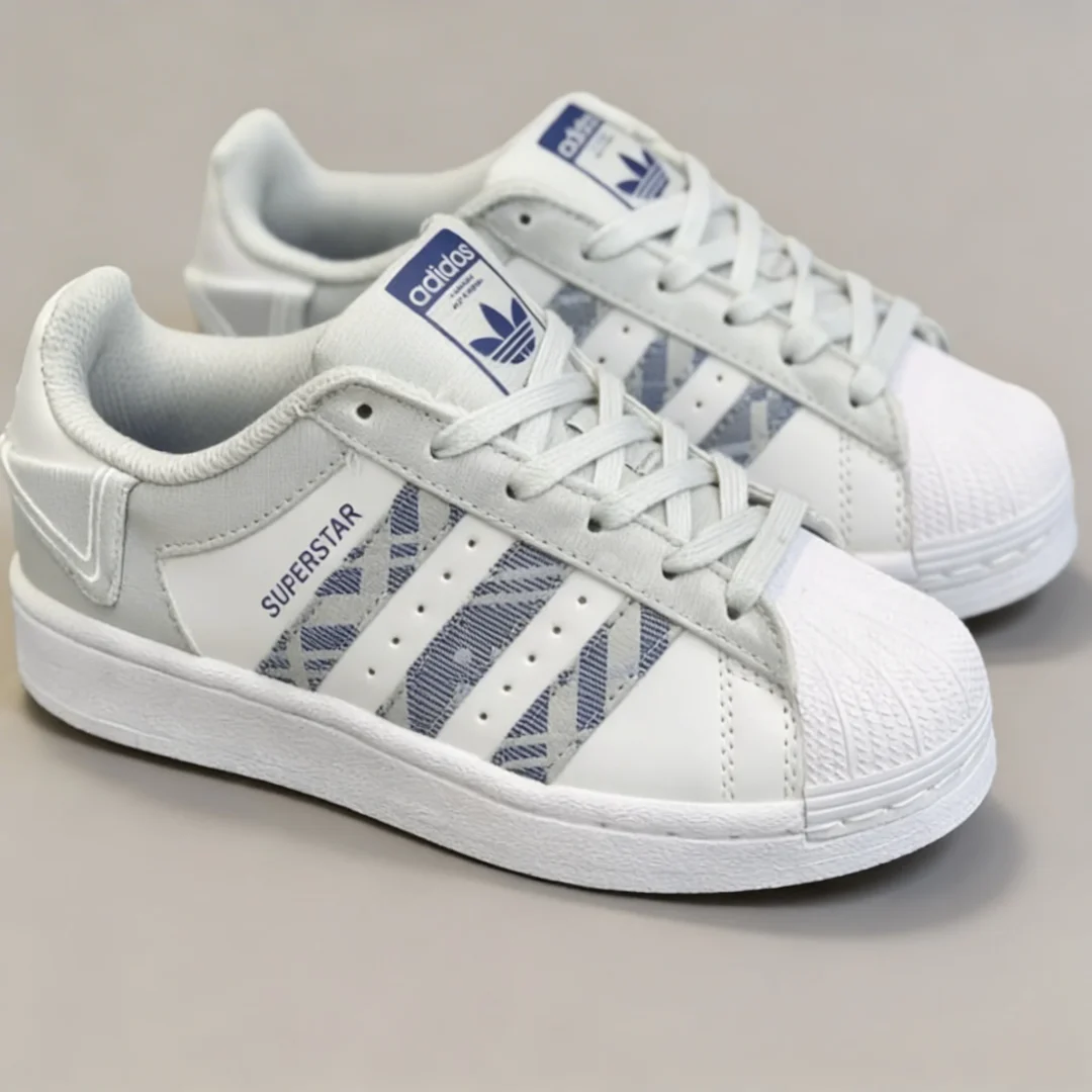 Adidas SuperStar White and Blue