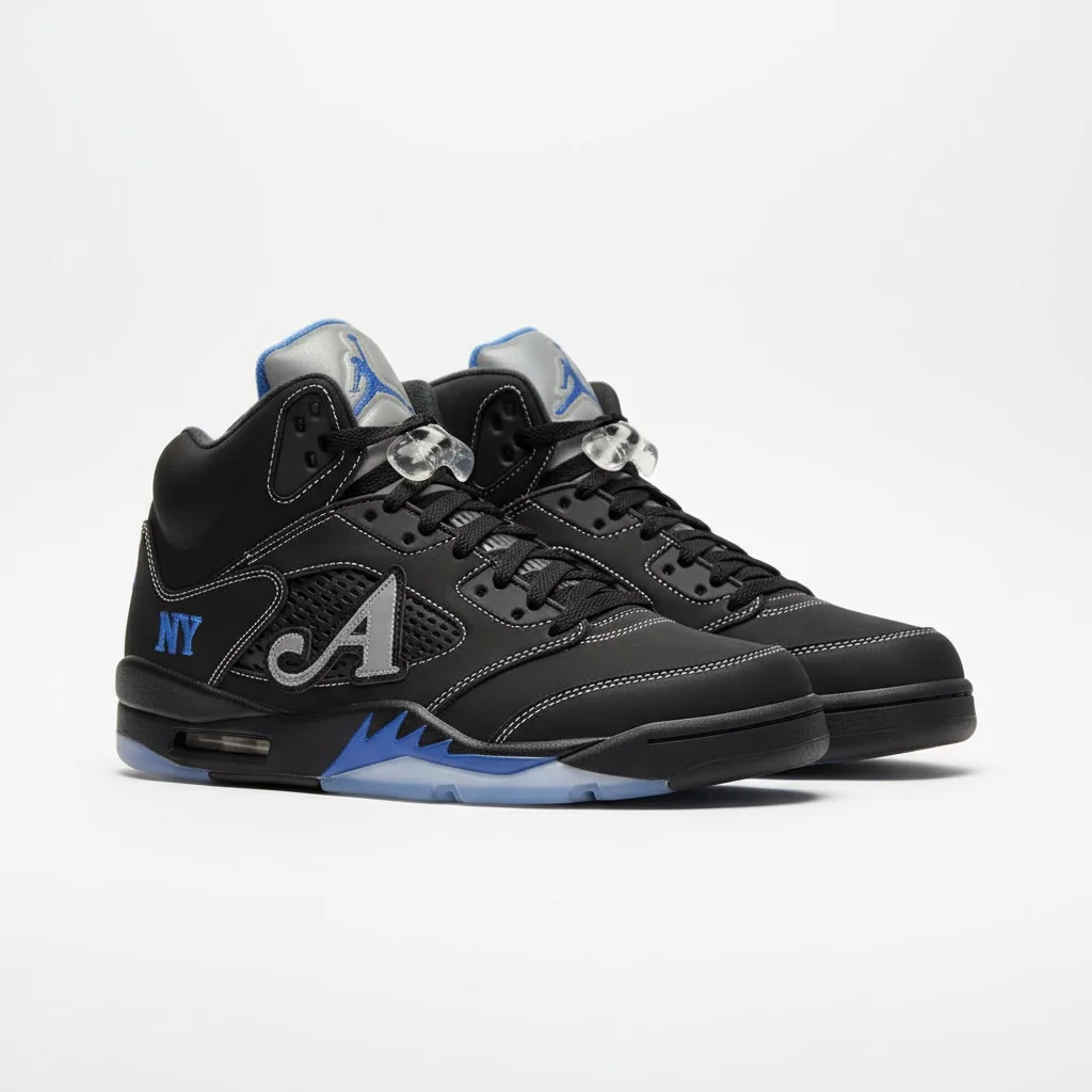 Jordan Retro 5  Black and Blue