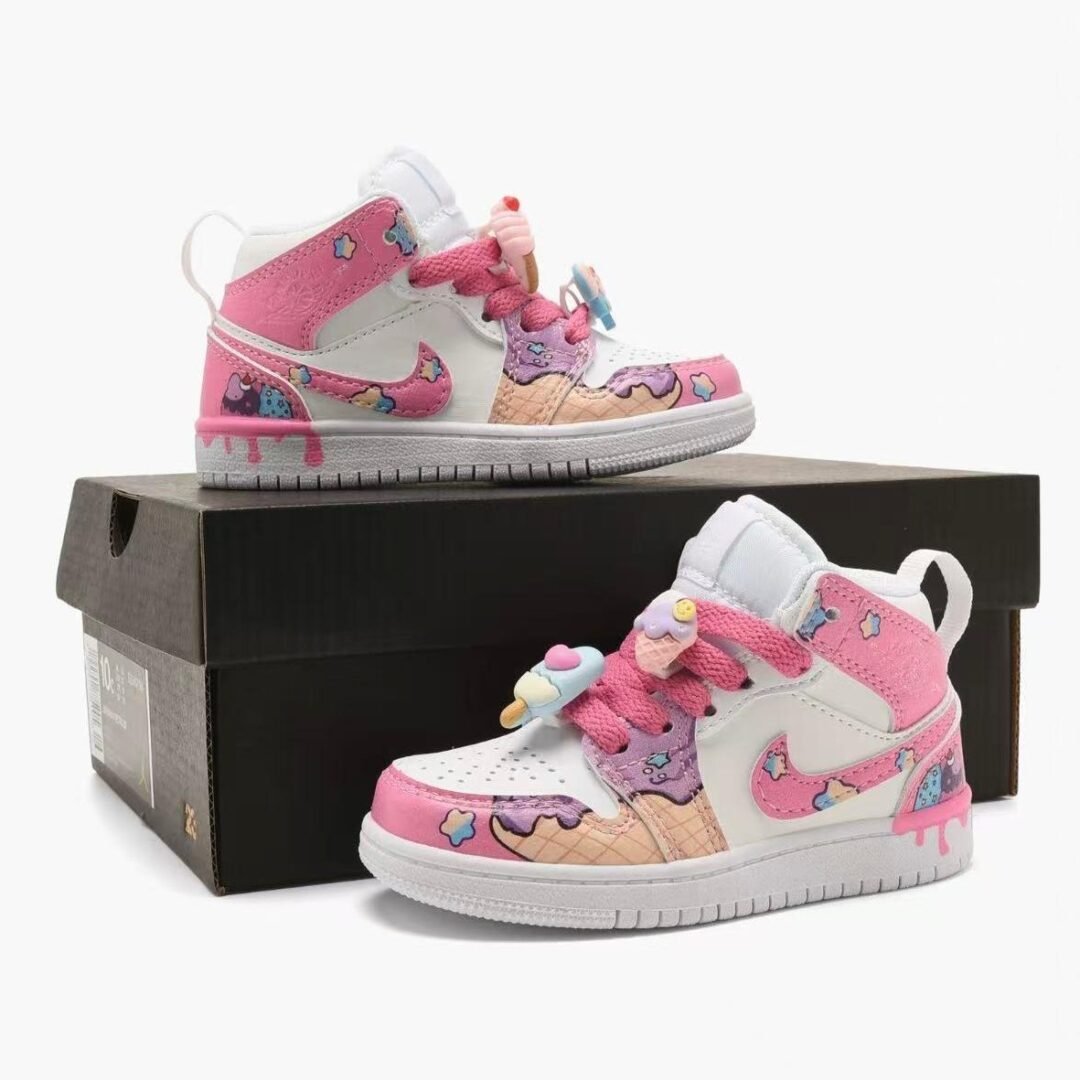 AIR JORDAN 1 MID SE KIDS- ICE CREAM PINK Air