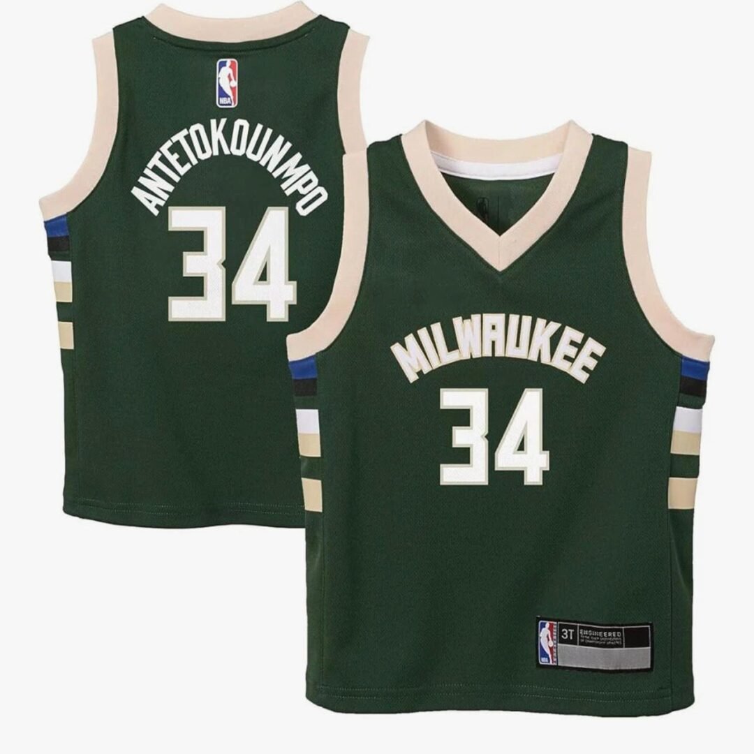 🏀 Camiseta Kids Milwaukee Bucks #34 – Giannis Antetokounmpo