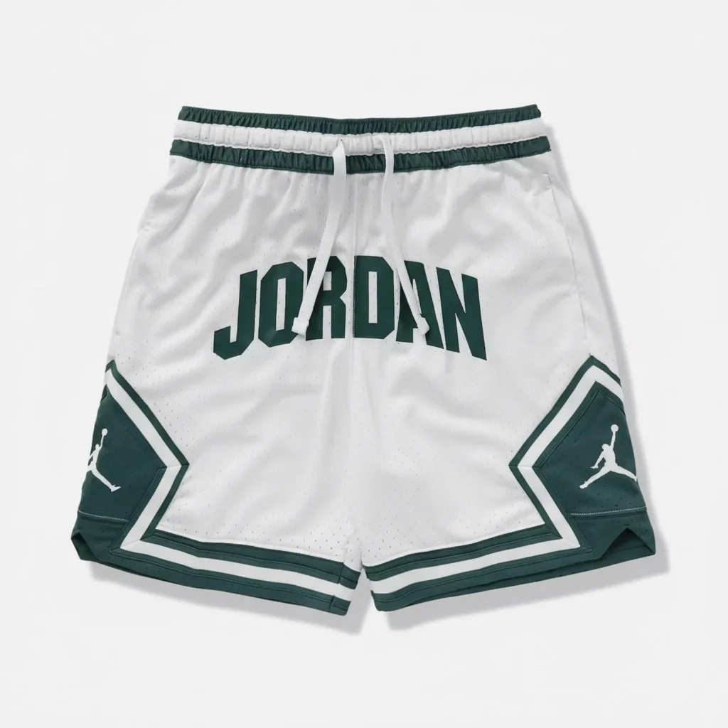 Pantaloneta Jordan Diamond (White and Green)