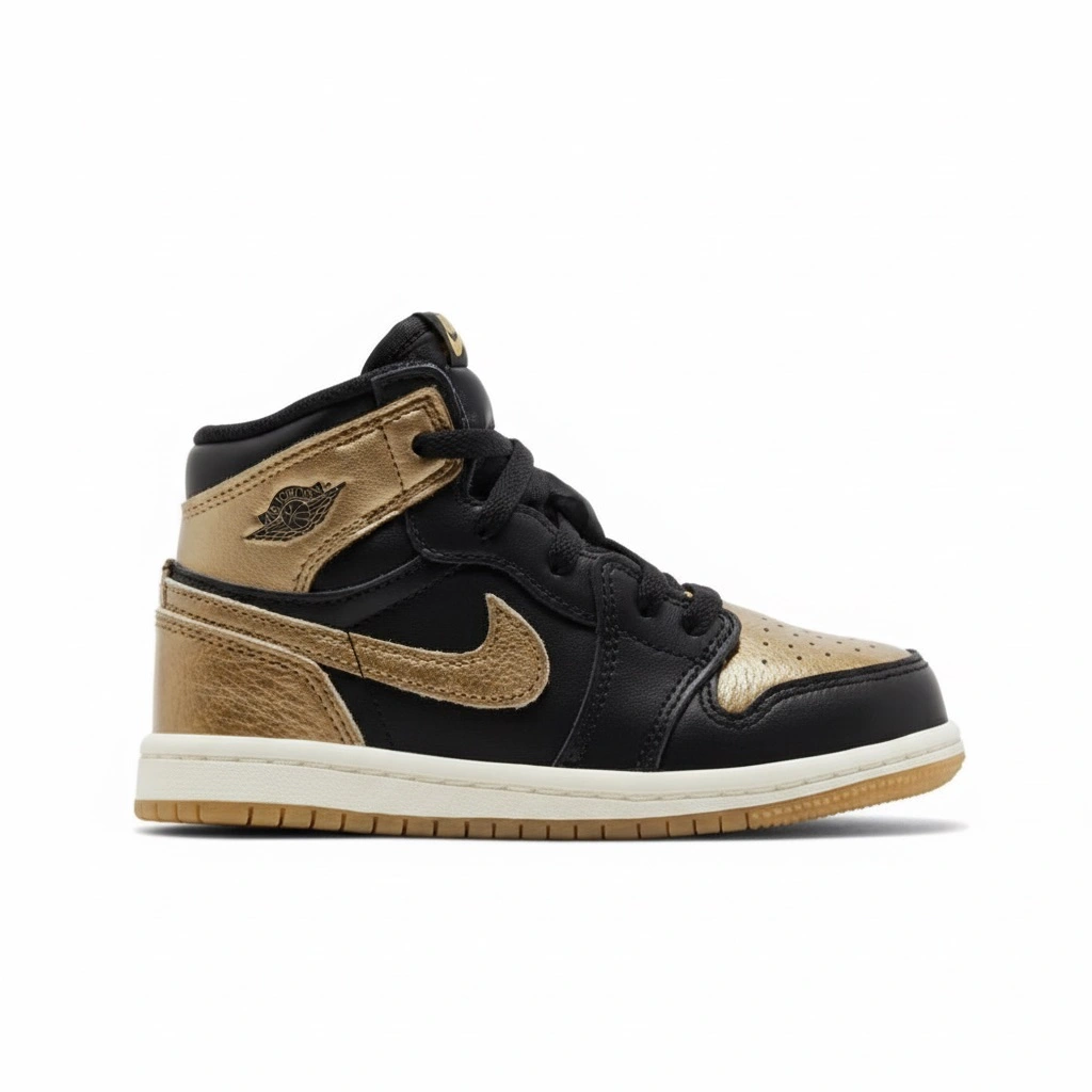 Jordan 1 Mid SE Metallic Gold Kid