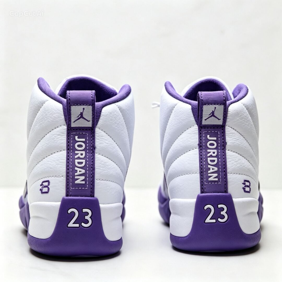 Alternative view of Air Jordan 12 Retro GS 'Hyper Violet'