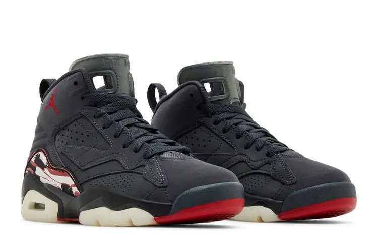 Alternative view of Air Jordan 6  mvp  – gris oscuro /Rojo
