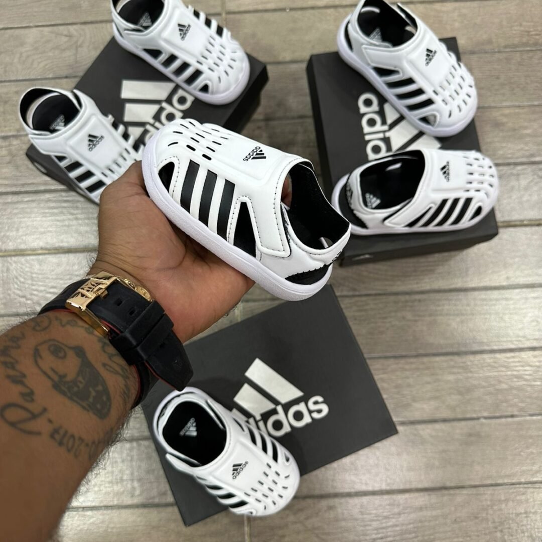 Adidas Sandalias Kids blanco -negro