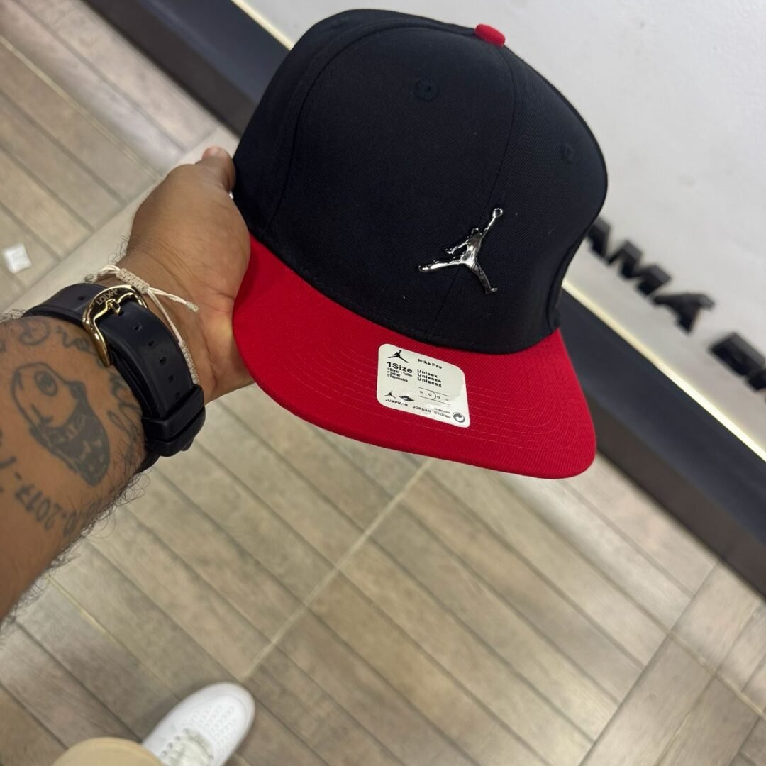Gorra adulto Jordan Pro Snapback Roja negro – Ajuste Unisex 🔴🏀