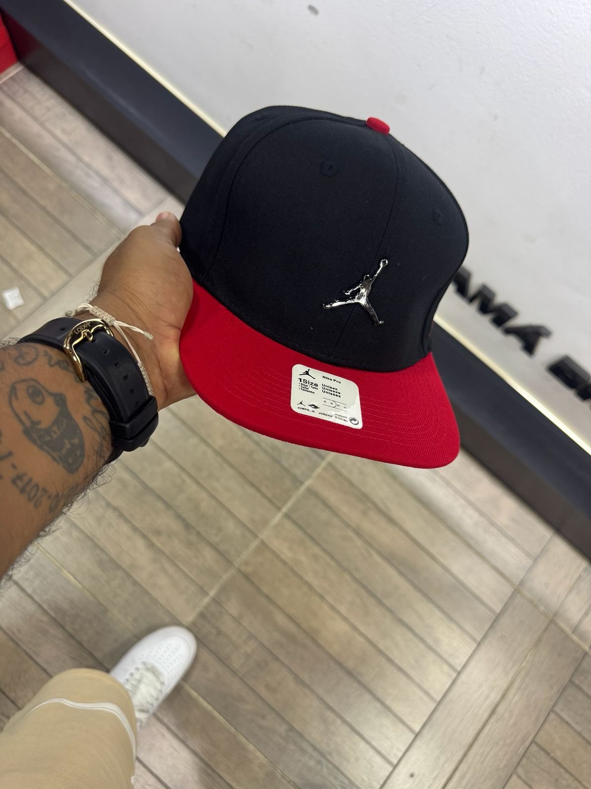 Gorra adulto Jordan Pro Snapback Roja negro – Ajuste Unisex 🔴🏀