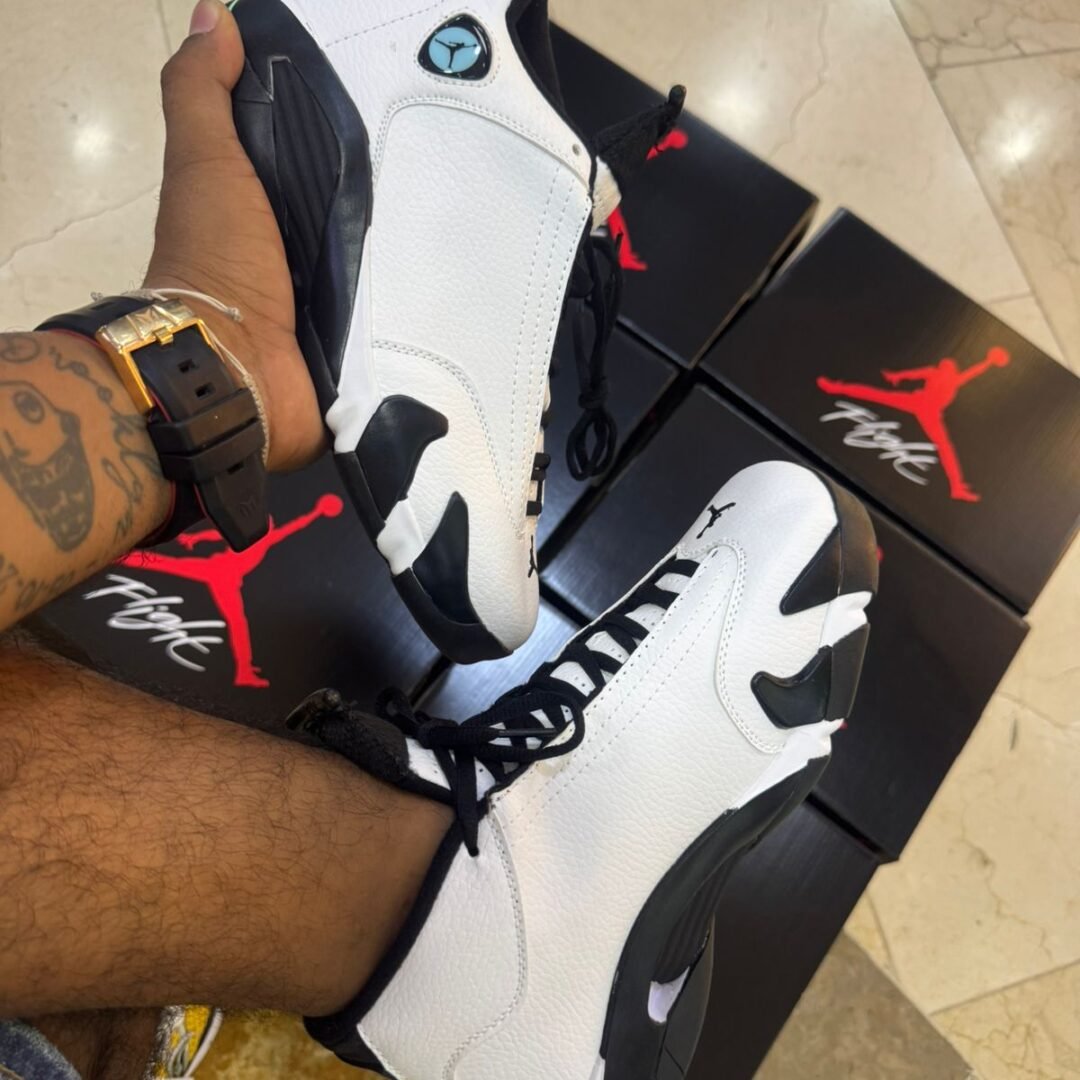 Air Jordan 14 Retro blanco -negro